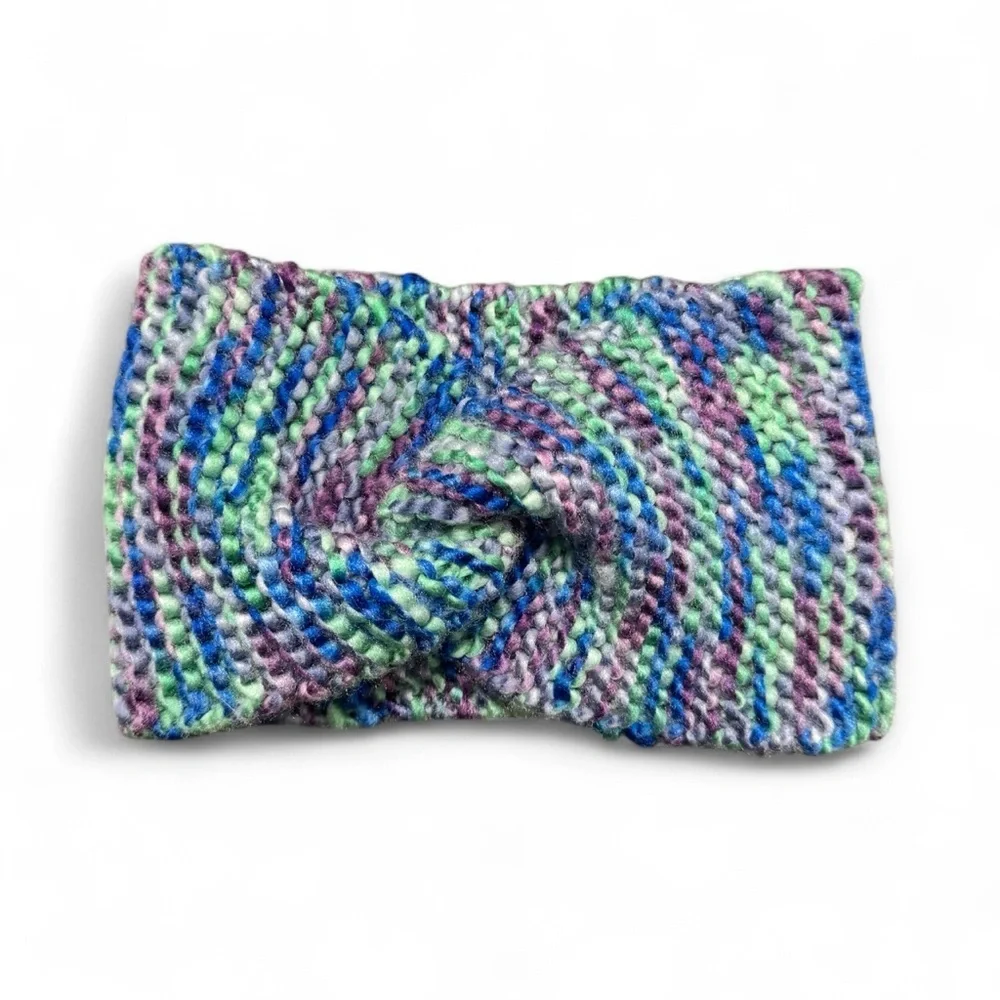 Elegant Blue and Purple Knit Headband